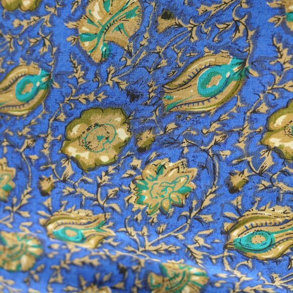 Vintage 100% Silk Nancy Crystal Dress Women's M Paisley Print Spring Summer 90s - Picture 7 of 7